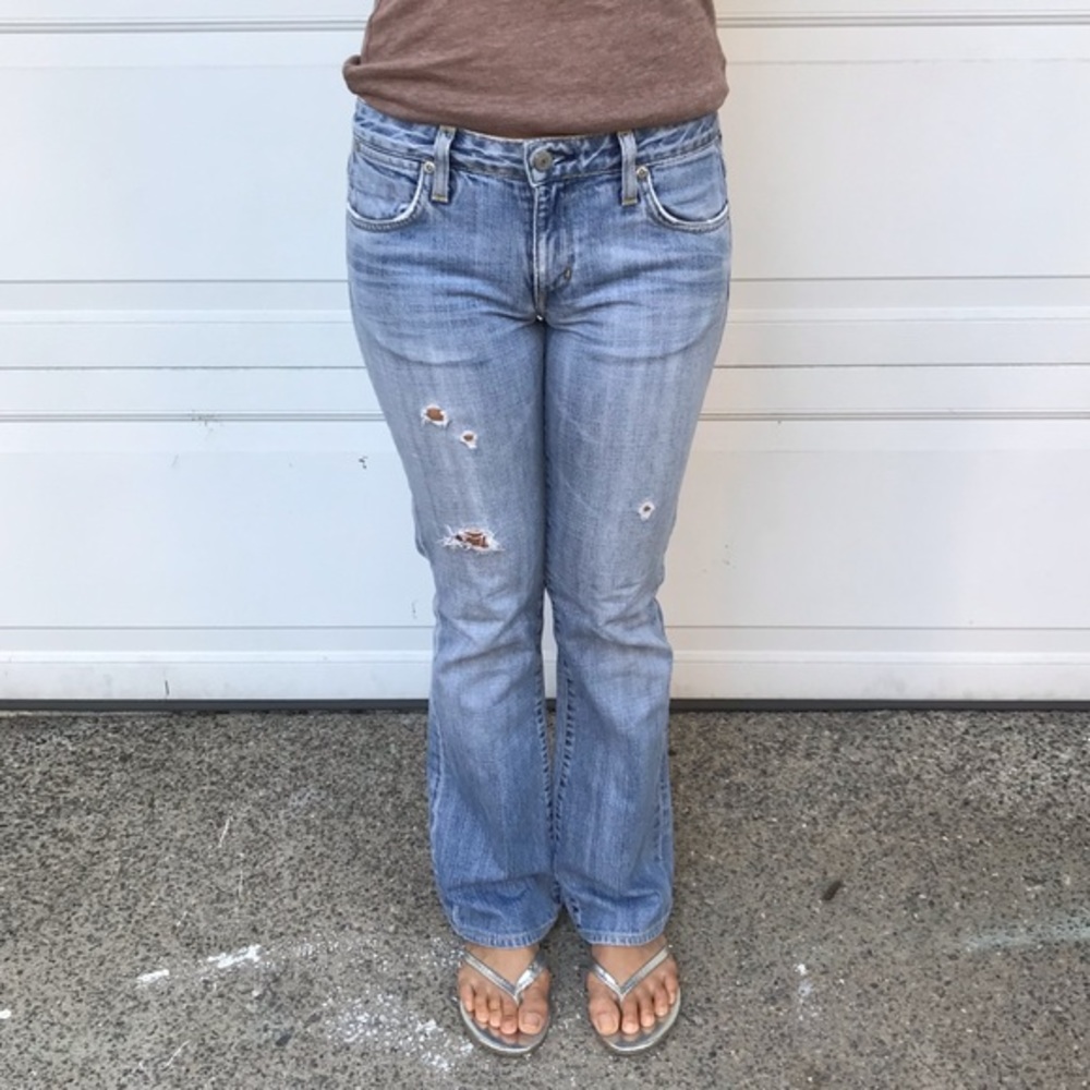Vintage Paper Denim & Cloth Distressed Blue Jeans, size 26